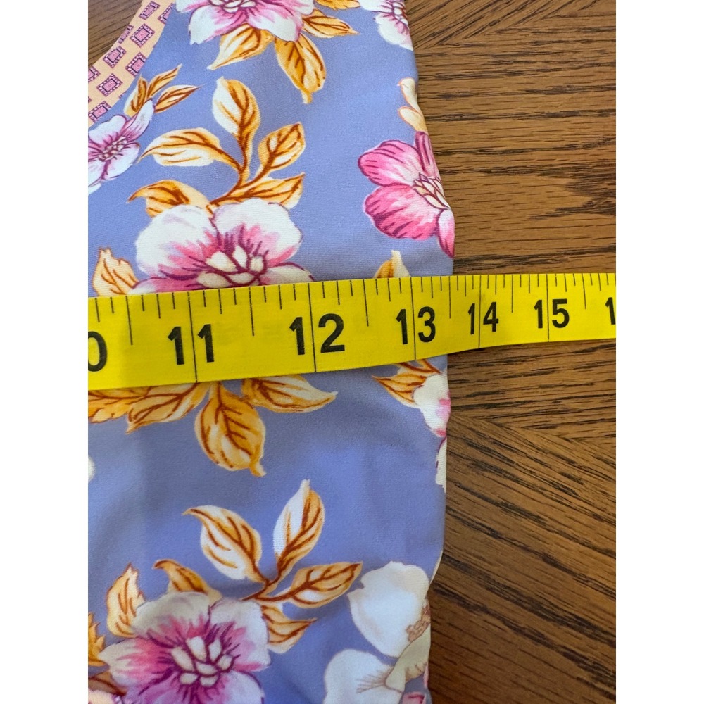 Nanette Lepore Floral Halter One Piece Swimsuit Purple Periwinkle Size 8 - Picture 4 of 8